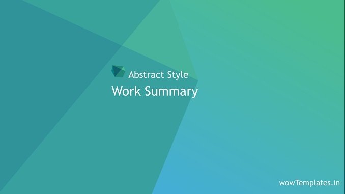 Abstract Style Work Summary Presentation Template_PowerPoint _ Feature Image