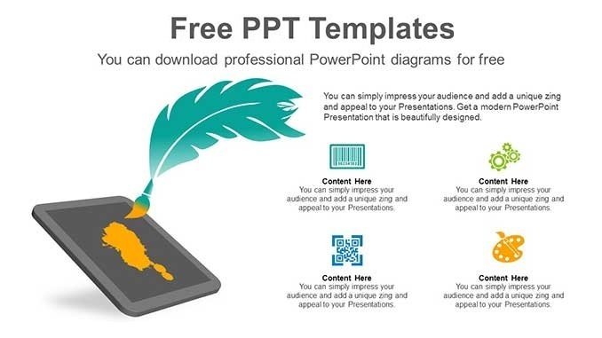 Feather-Nib-PowerPoint-Diagram-post-image _ wowTemplates.in