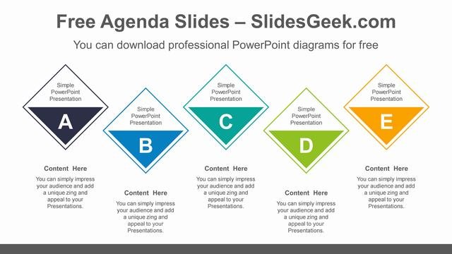 Horizontal-Diamond-List-PowerPoint-Diagram