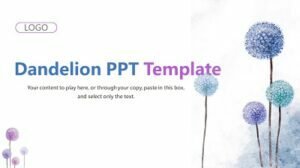 Purple Dandelion PowerPoint Presentation Template Feature Image