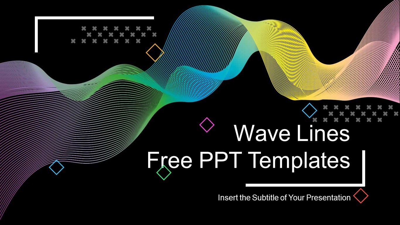 Wave Lines Free Presentation Slide Template