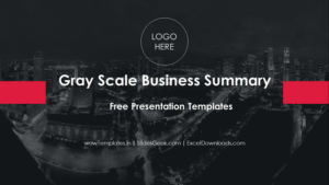 Gray Scale Business Summary PowerPoint Presentation _ wow Templates _ Feature Image