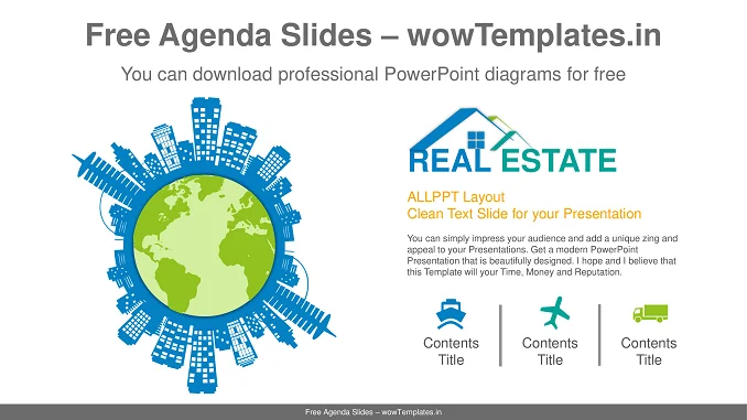 Real Estate Agenda Presentation Template and Design