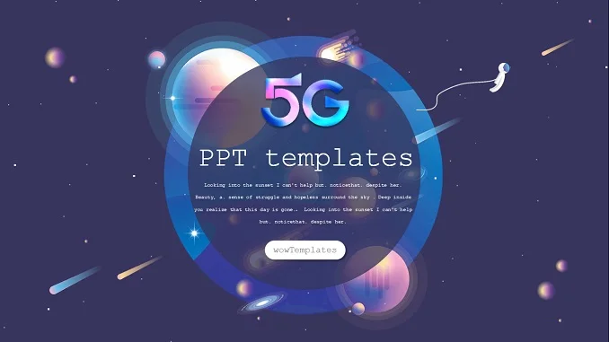5G Internet PowerPoint Template Feature Image