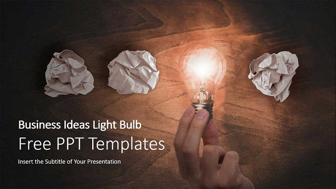 Business Ideas Light Bulbs PowerPoint Templates_wowTemplates Feature Image
