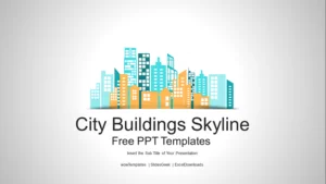 City Buildings Skyline PowerPoint Templates _ Feature Image