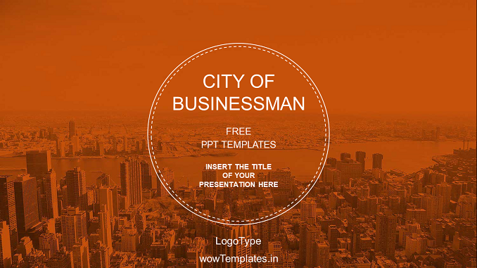 City-of-Business-Man-PowerPoint-Template-Feature Image