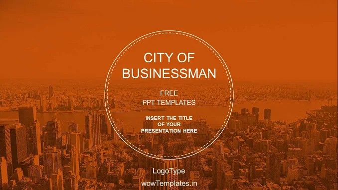 City-of-Business-Man-PowerPoint-Template-Feature Image