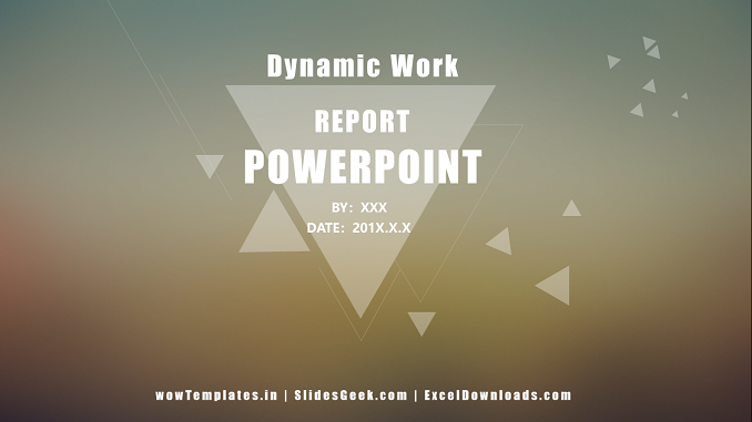 Dynamic-Work-Report-Powerpoint-Template (JP)-Feature Image