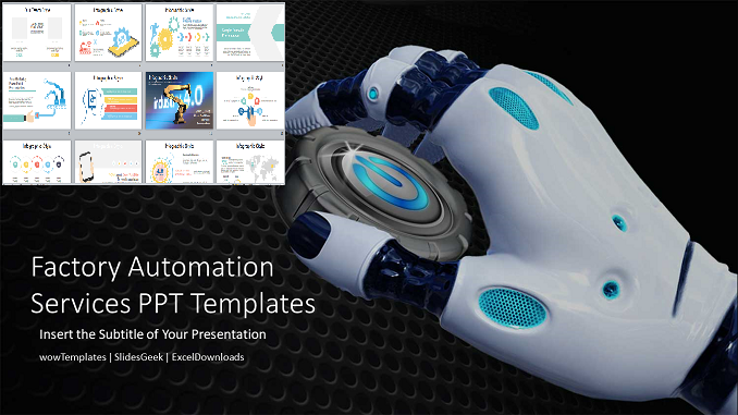 Factory Automation Services PowerPoint Templates Feature Image