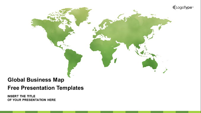 Global Business Map Presentation Template Feature Image