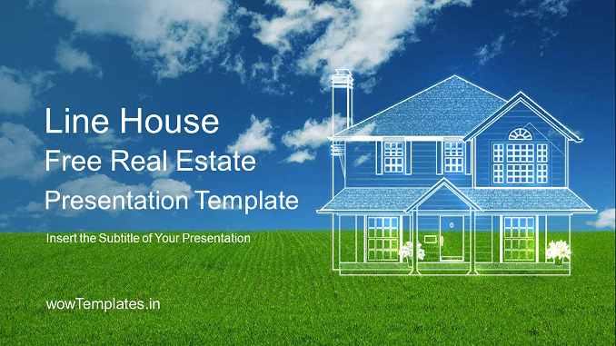 Line House PowerPoint Templates Feature Image