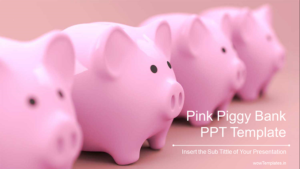 Pink Piggy Bank PowerPoint Templates Feature Image