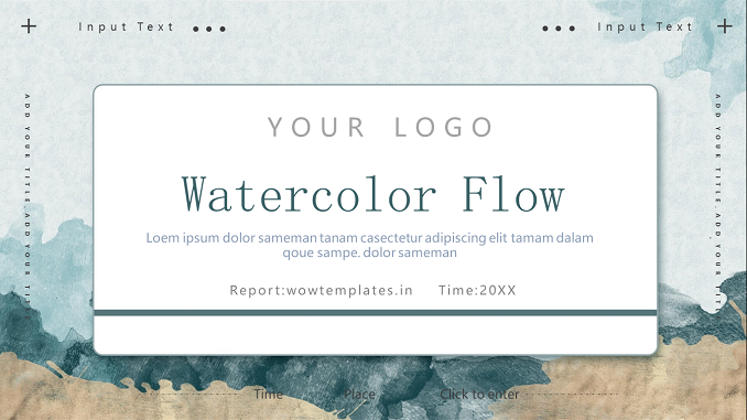 Watercolor Flow Business Presentation Template Feature Image