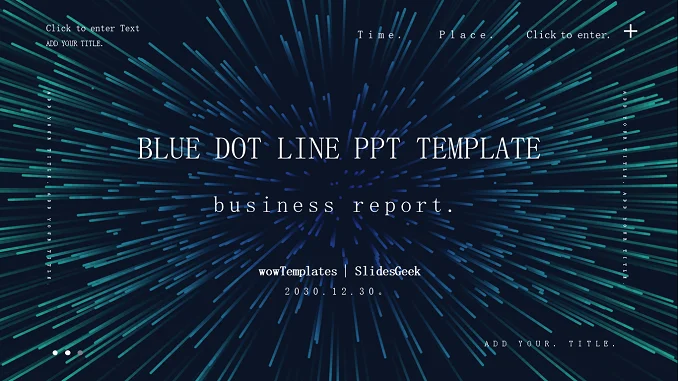 Blue-dot-line-business-PowerPoint-Templates Feature Image