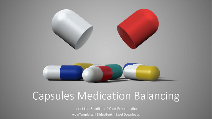 Capsules Medication Balancing PowerPoint Templates_wowTemplates_feature image