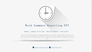 Work Summary Reporting Presentation Template