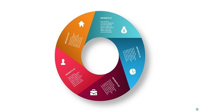 Circle Folded Infographic PowerPoint Template Design