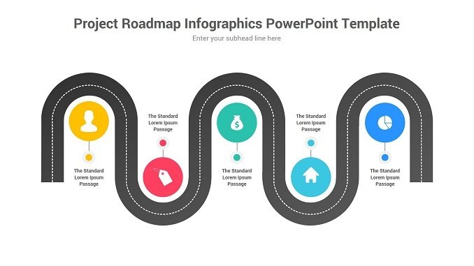 Project Roadmap Infographics PowerPoint Template