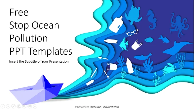 Stop Ocean Plastic Pollution PowerPoint Templates feature image