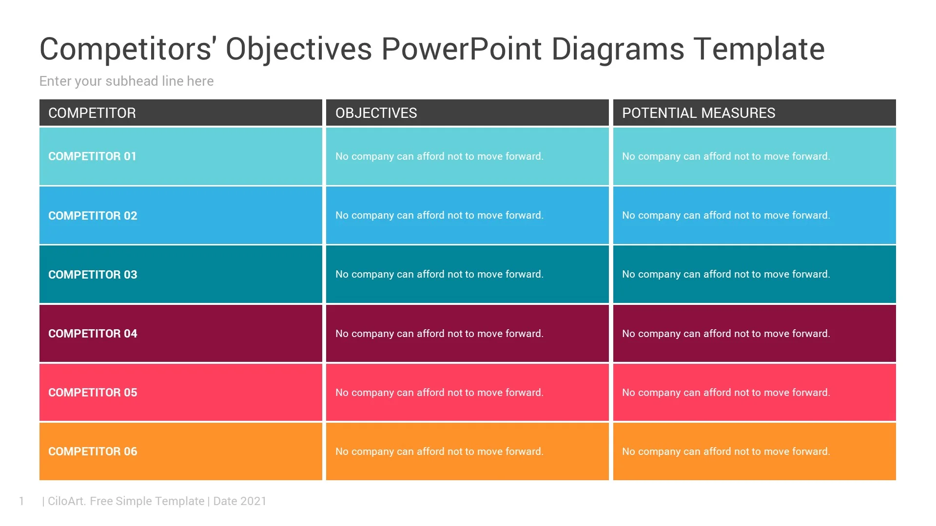 competitors-objectives-powerpoint-diagrams-template