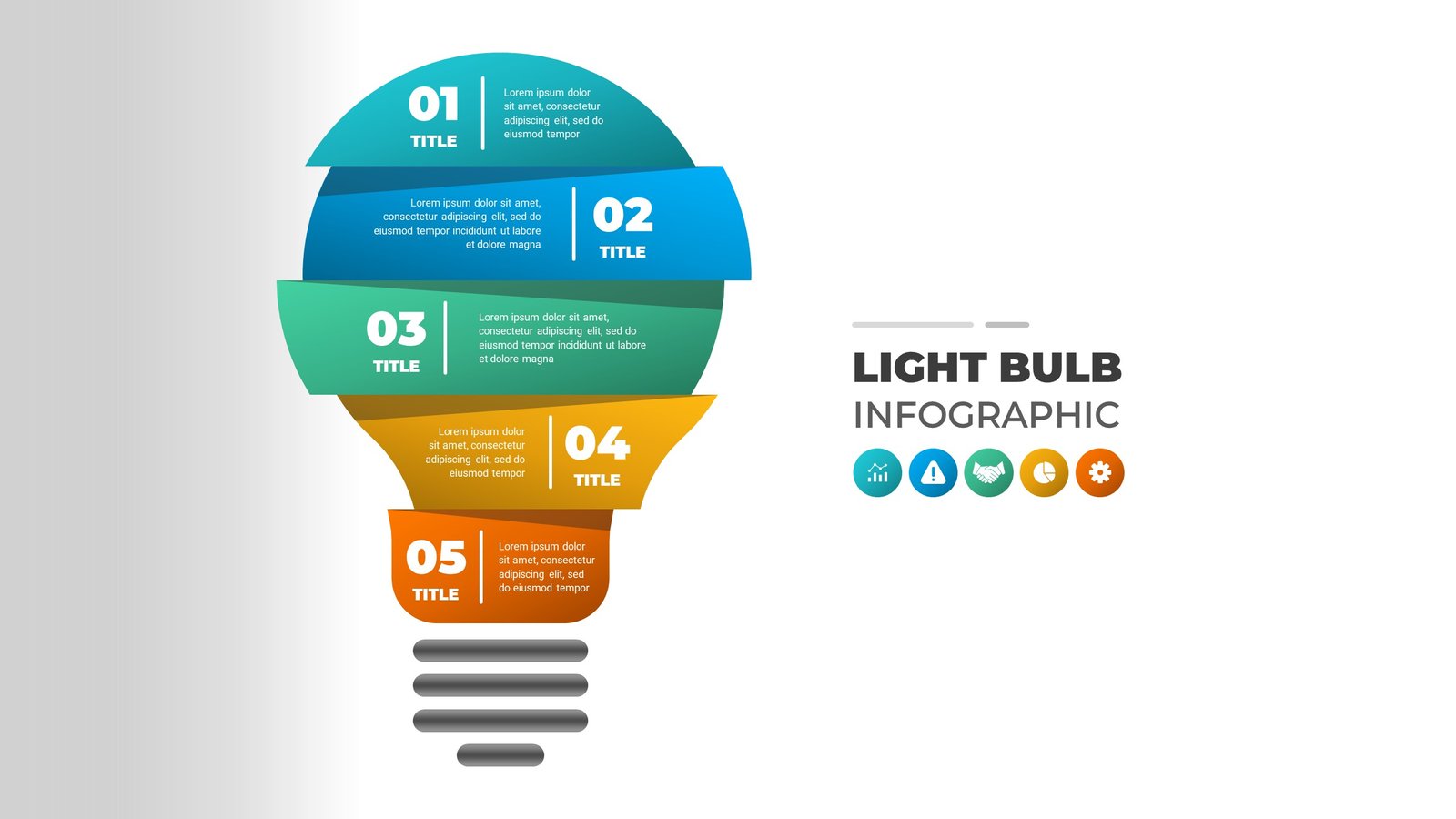 Creative light bulb infographic presentation template