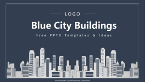 Blue-city-building-silhouette-PowerPoint-Templates-feature image