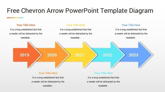 Free Chevron Arrow PowerPoint Template Diagram