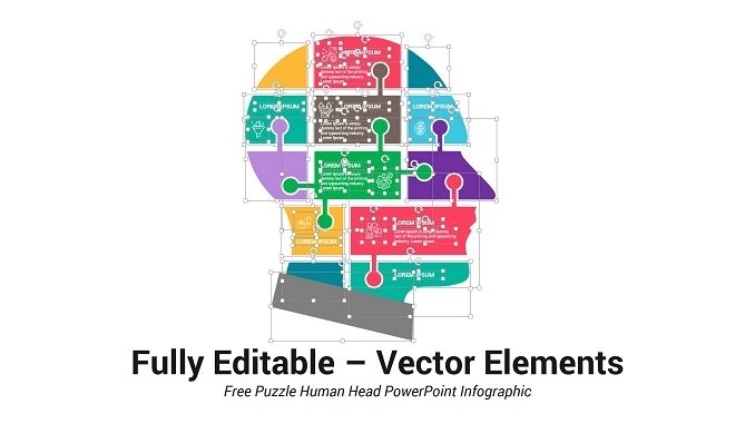 Free Puzzle Human Head PowerPoint Infographic