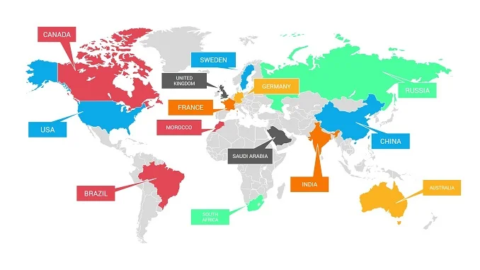 Free World Map PowerPoint Template