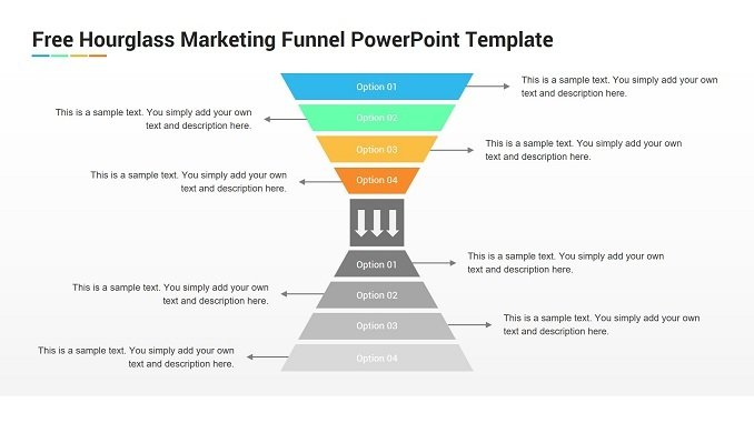 Hourglass Marketing Funnel Free PowerPoint Template