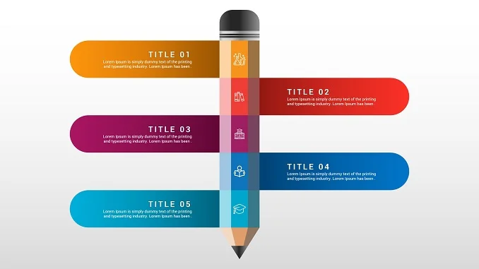 Pencil PPTX Infographic For Education Templates