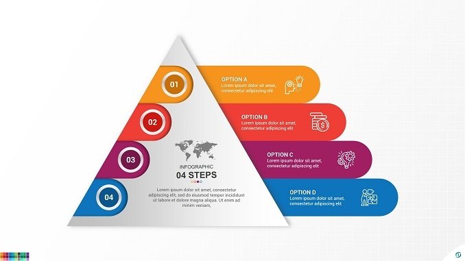 Simple Pyramid Infographic Design For PowerPoint and Google Slides