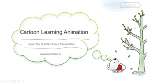 Cartoon Learning Animation Presentation Template feature image
