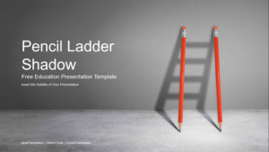 Pencil Ladder Shadow PowerPoint Templates feature image