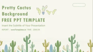 Pretty Cactus Background Presentation template_feature image