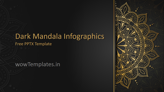 dark mandala infographics free presentation templates