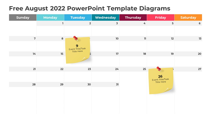 free-august-2022-powerpoint-template-diagrams