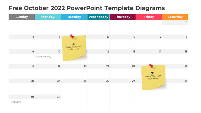 free-october-2022-powerpoint-template-diagrams