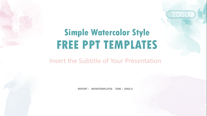 simple-watercolor-style-ppt-templates feature image