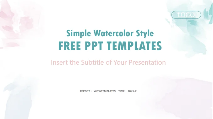 simple-watercolor-style-ppt-templates feature image