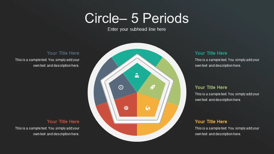 Circle 5 Periods presentation template feature image