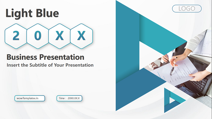 Light Blue Business Presentation Template Feature Image