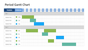 Period Gantt Chart presentation template feature image