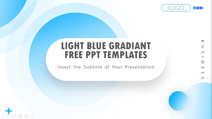 light blue gradiant business presentation template