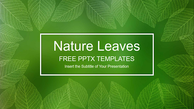 nature leaves presentation template feature image