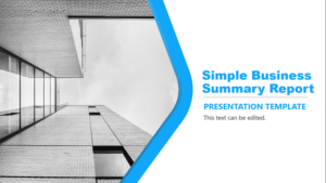 Simple Business Summary Report presentation template feature image