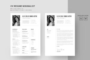 Elegant CV Resume and Cover Letter